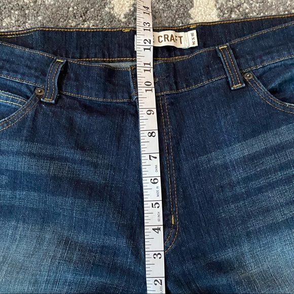TRUE CRAFT Mens Denim Distressed Straight Jeans - Picture 15 of 16